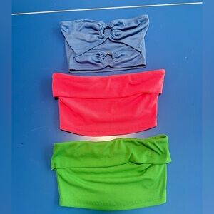 SHEIN 3 Tube Top Set. Size XS. Excellent Condition.